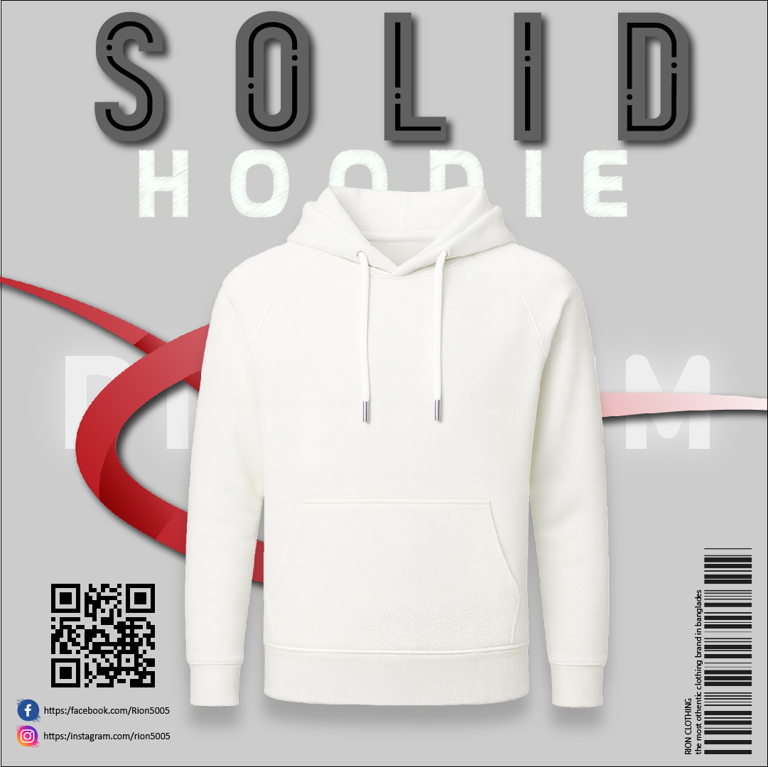 Solid White Hoodie