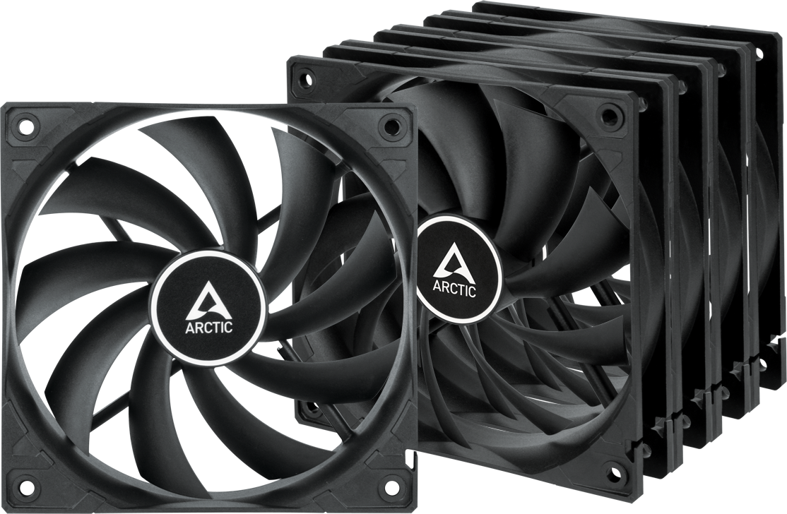 Lot De 5 Ventilateurs De Boitier Arctic F12 12Cm Noir