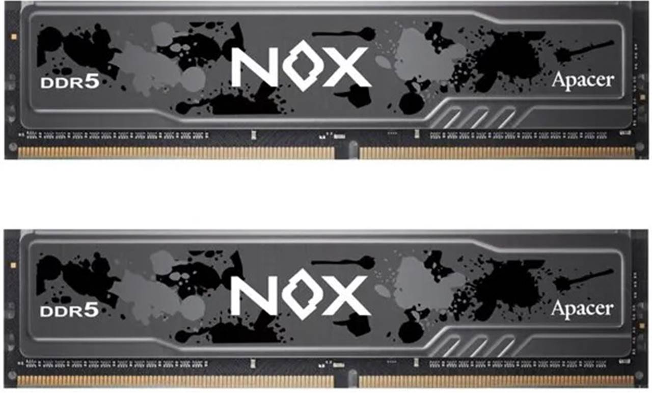 Kit Barrettes Memoire 32Go 2X16Go Dimm Ddr5 Apacer Nox 6000Mhz Noir