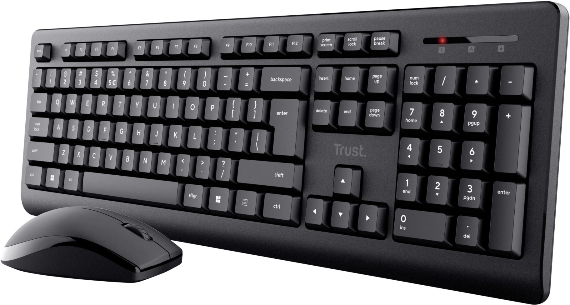 Pack 2En1 Claviersouris Sans Fil Trust Primo Qwerty Noir