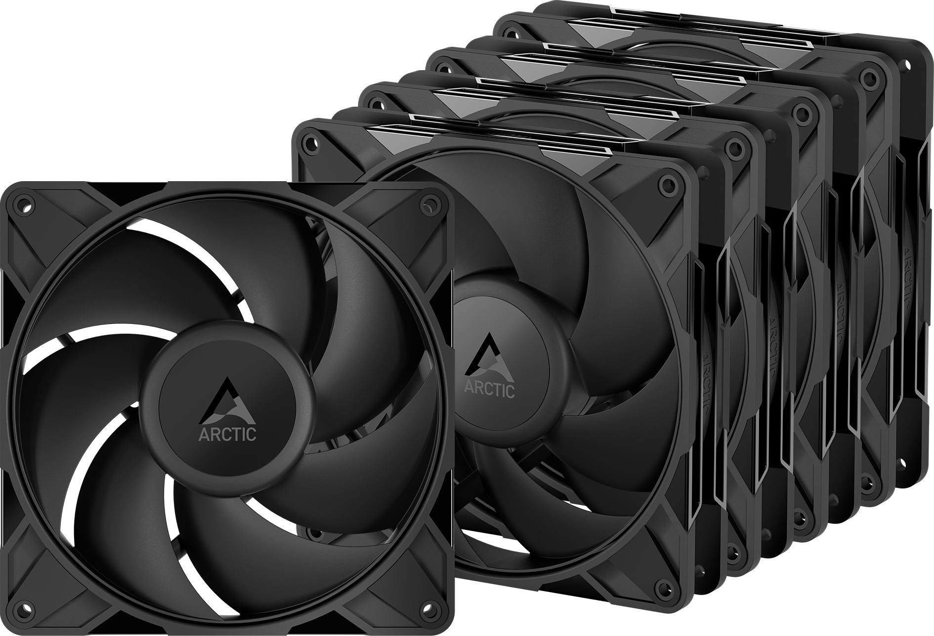 Lot De 5 Ventilateurs De Boitier Arctic P14 Pro Pst 14Cm Noir