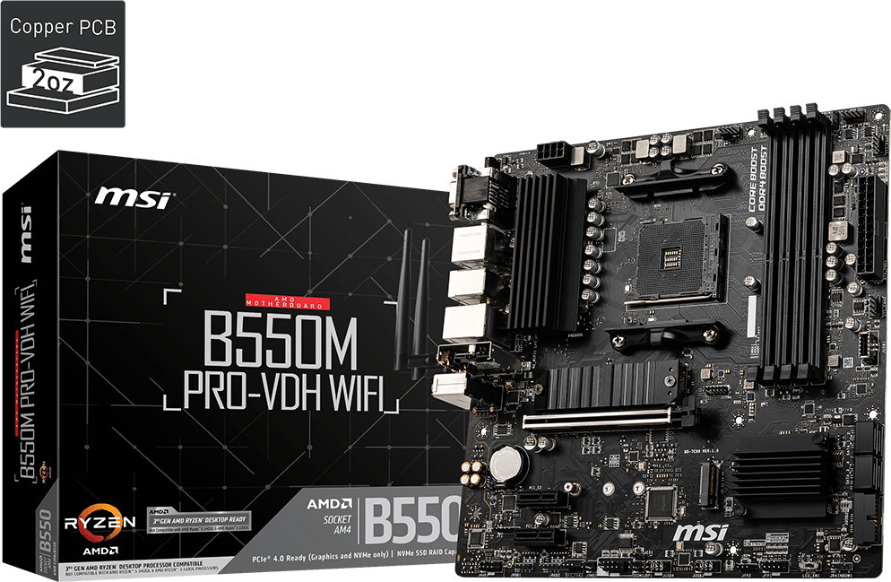 Msi B550M Pro Vdh Wifi Am4 Micro Atx