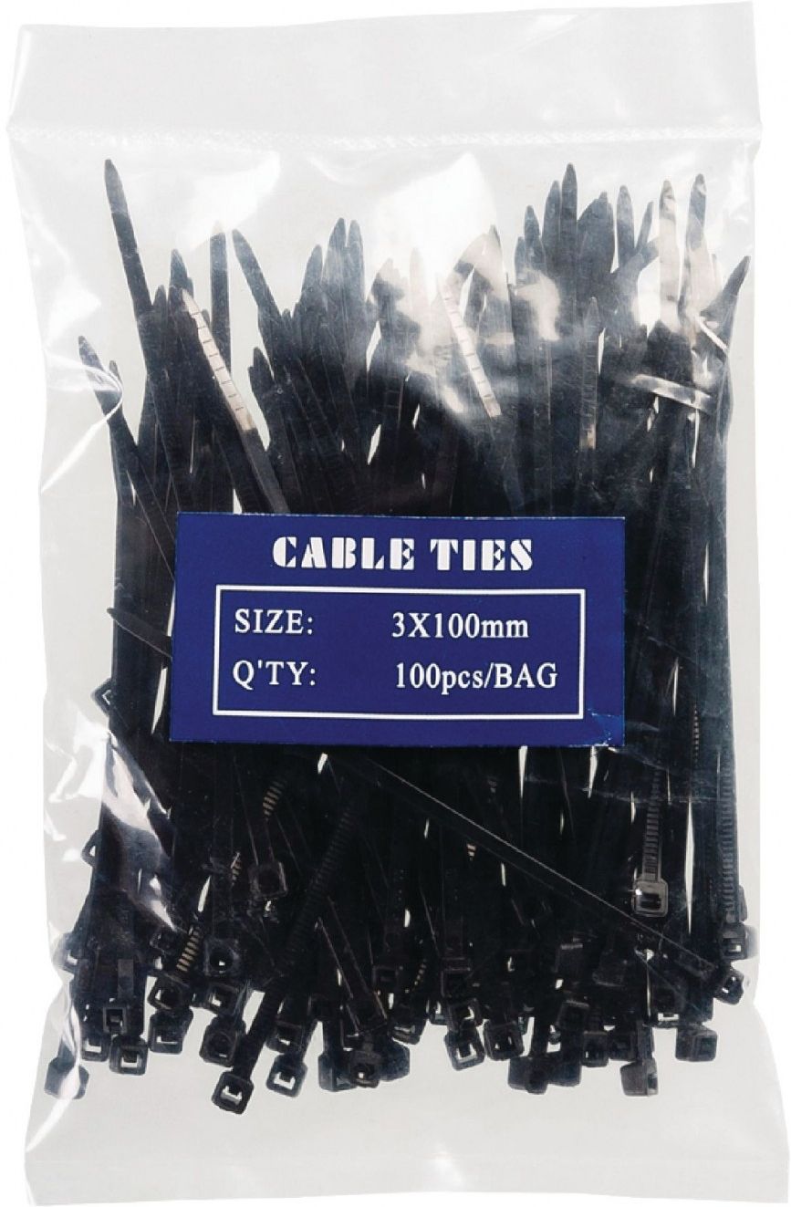 Lot De 100 Colliers Plastiqueserre Cable 100X25Mm Noir