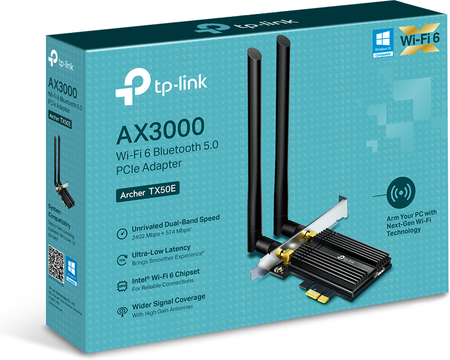 Carte Reseau Pci Express Wifi 6Bluetooth Tp Link Archer Tx50E Ax3000
