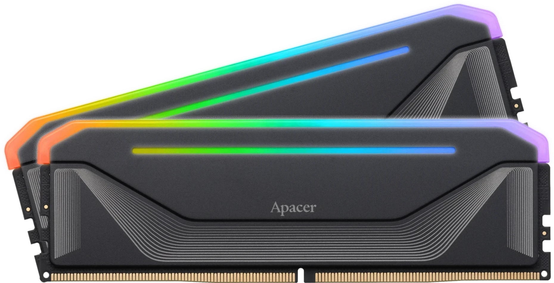 Kit Barrettes Memoire 32Go 2X16Go Dimm Ddr5 Apacer Nox Rgb 6000Mhz Noir