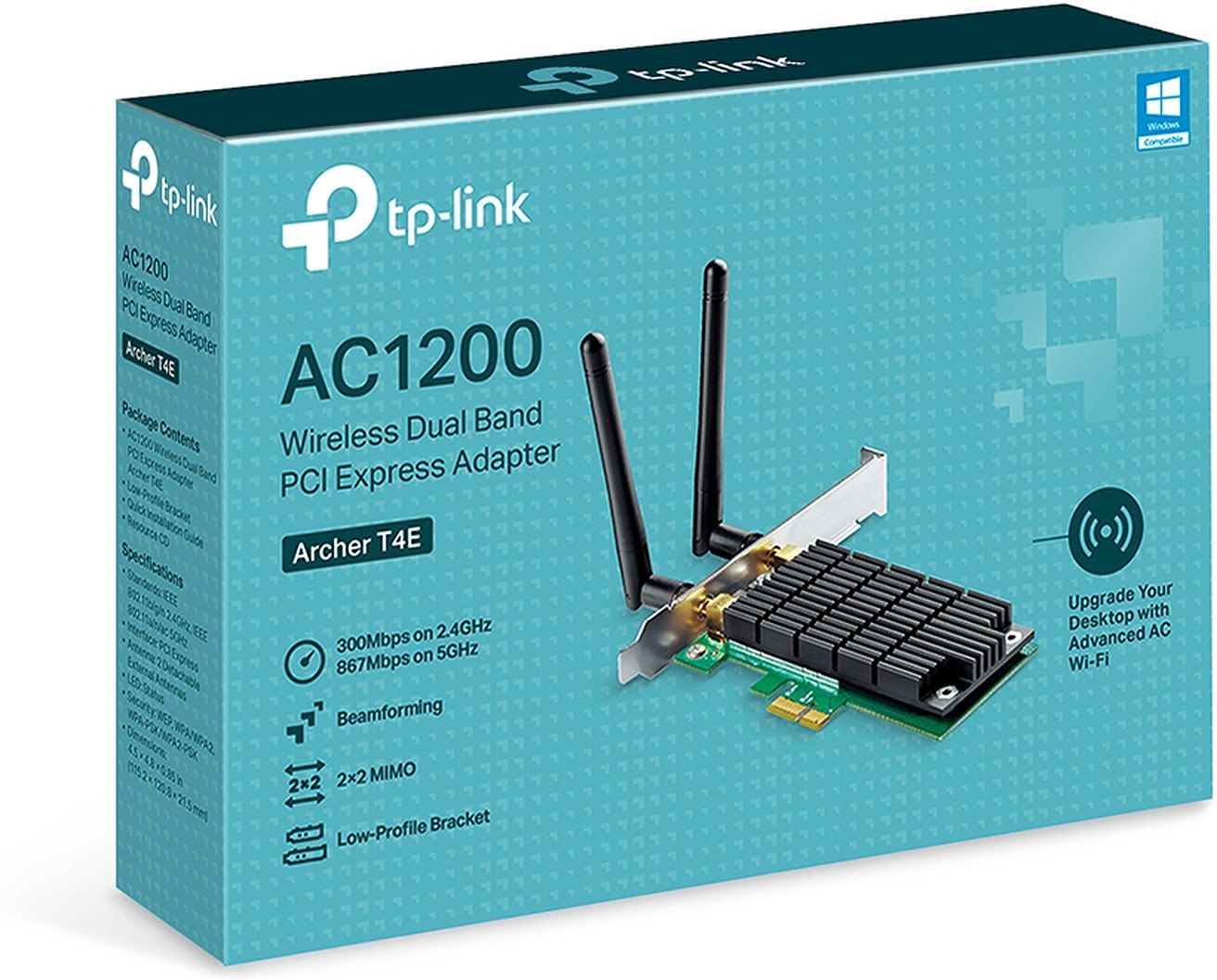 Carte Reseau Pci Express Tp Link Archer T4E Wi Fi Ac1200