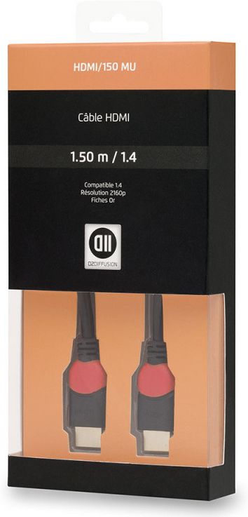 Cable Hdmi 14 D2 Diffusion 15M Mm Noirrouge