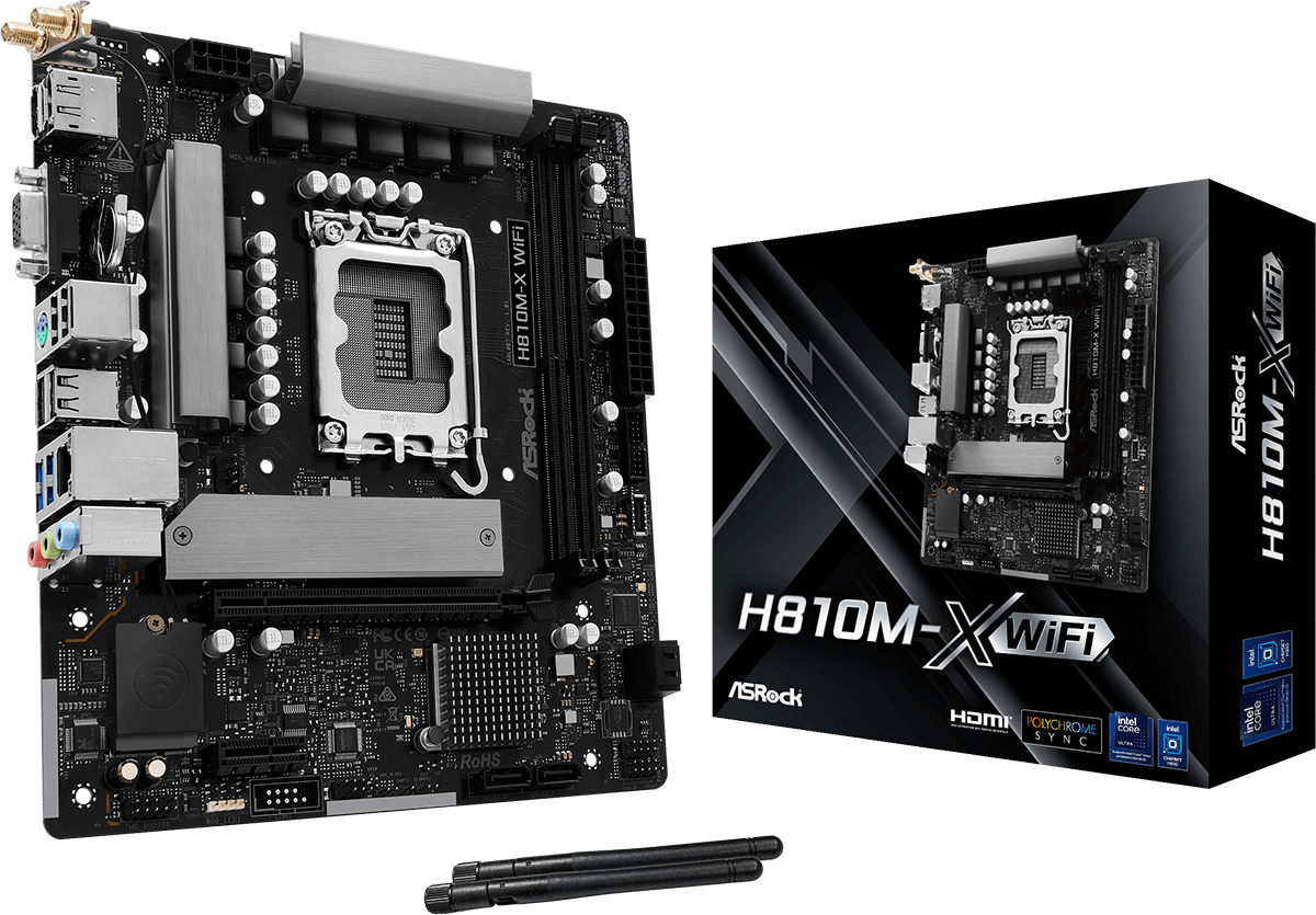 Asrock H810M X Wifi Intel Lga 1851 Micro Atx