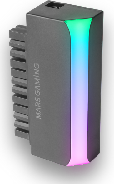 Connecteur 90 Mars Gaming Mca L24 Rgb 1X 24 Pins Noir