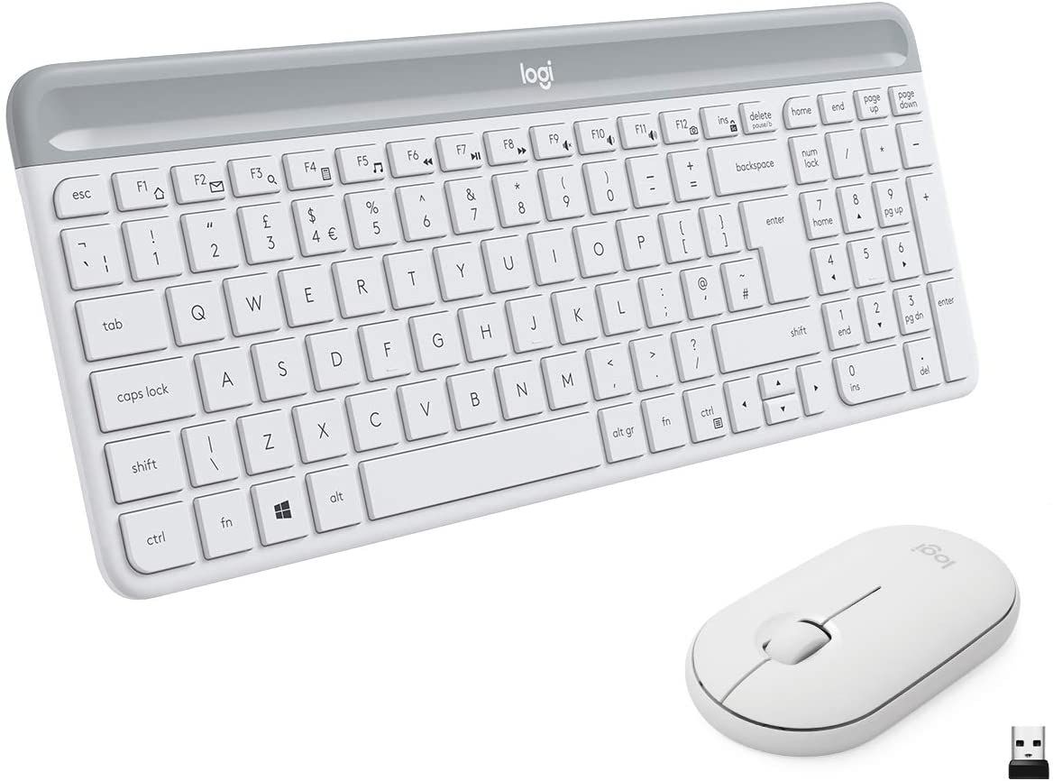 Pack 2En1 Claviersouris Sans Fil Logitech Mk470 Blanc