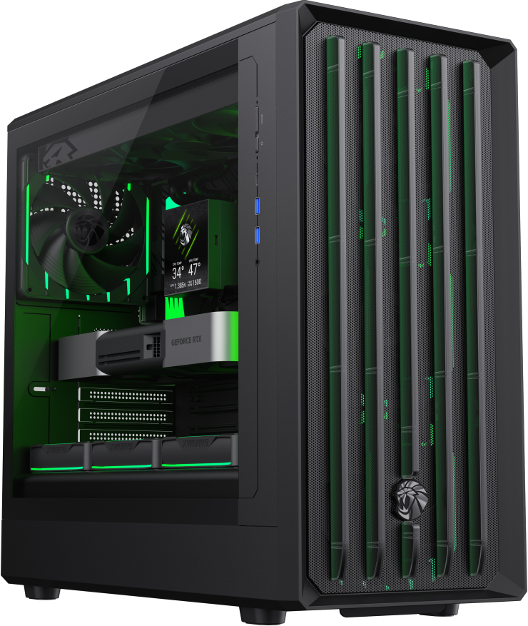 Boitier Moyen Tour Atx Gamemax Claw 460 Rgb Avec Panneau Vitre Noir