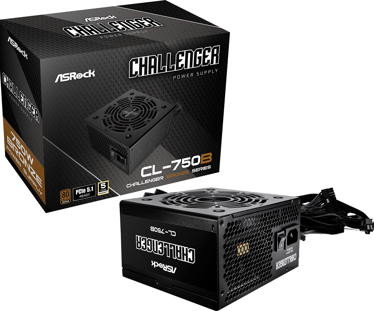 Alimentation Atx Asrock Challenger Bronze 750W Noir
