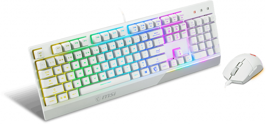 Pack Gamer 2En1 Claviersouris Msi Vigor Gk30 Combo Rgb Blanc