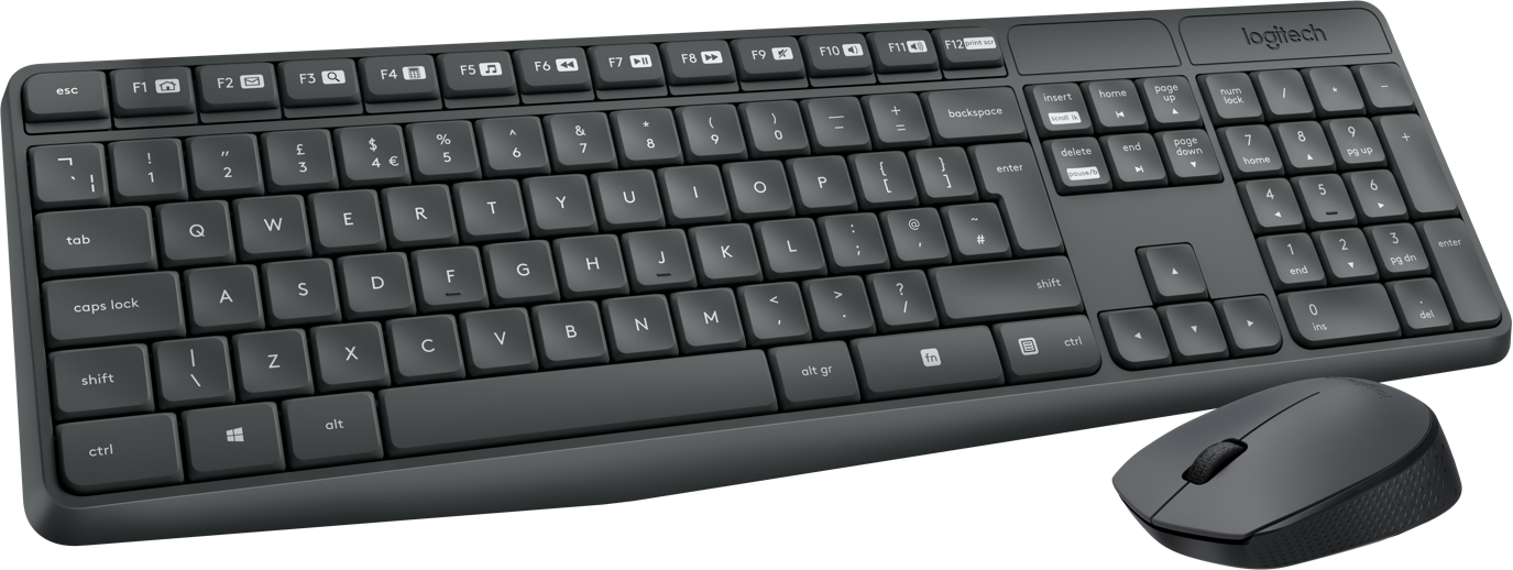 Pack 2En1 Claviersouris Sans Fil Logitech Mk235 Noir