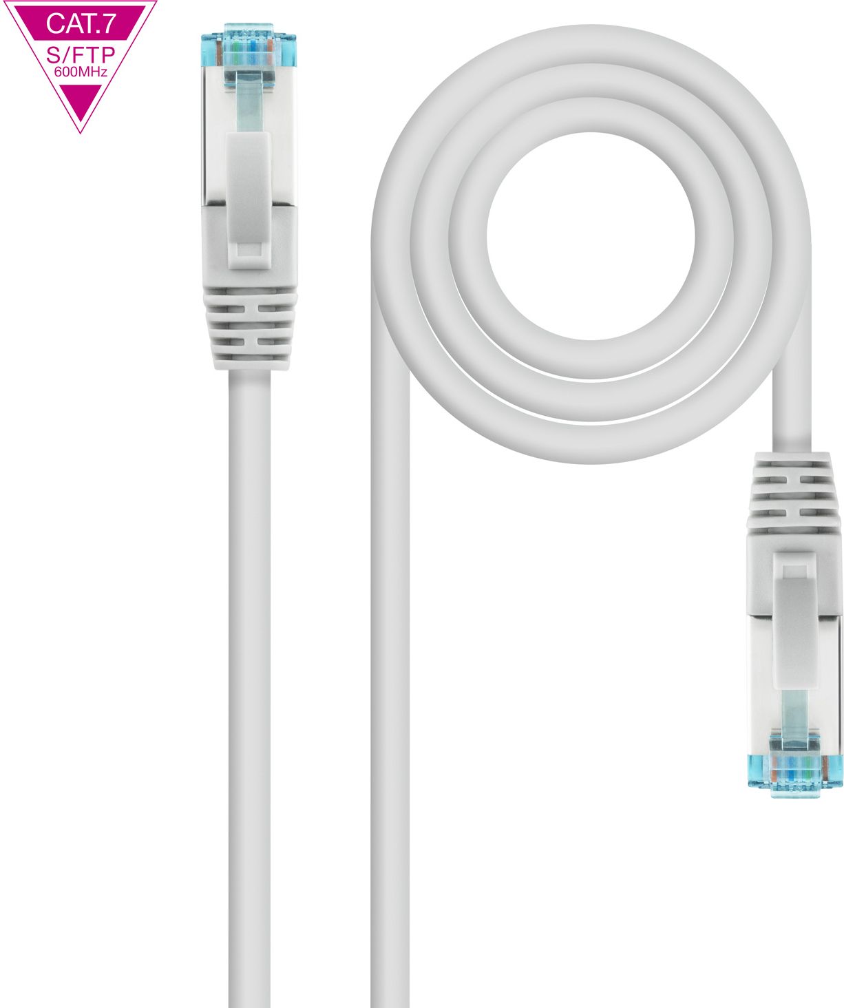 Cablecordon Reseau Rj45 Nanocable Categorie 7 S Ftp Sftp Droit 15M Gris