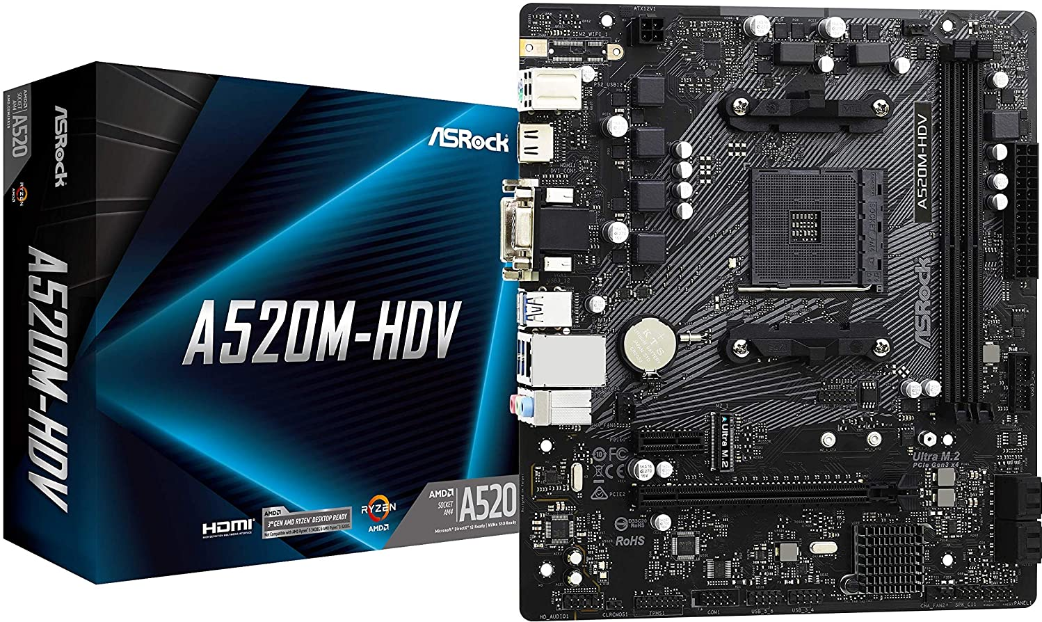 Asrock A520M Hdv Am4 Micro Atx