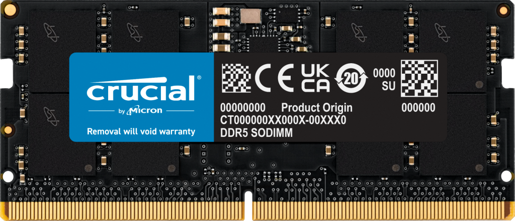 Barrette Memoire Sodimm Ddr5 16Go Crucial 5600Mhz Cl44 Version Oem Tray