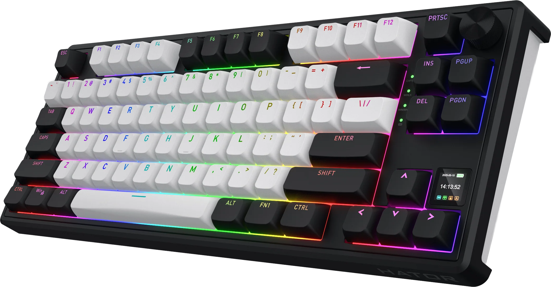 Gamer Sans Fil Mecanique Hator Aurum Linear Hator Skyfall 80 Mag Ultima 8K Tkl Rgb Noir