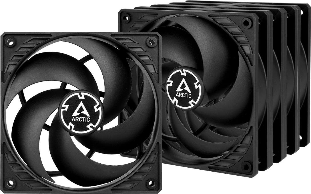 Lot De 5 Ventilateurs De Boitier Arctic P12 12Cm Noir