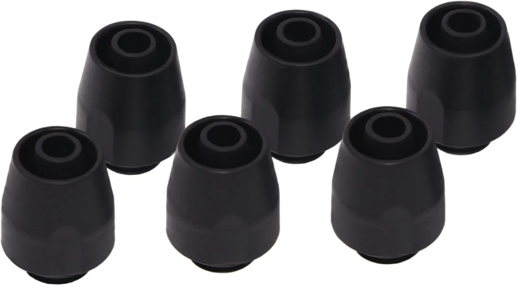 Lot De 6 Raccords A Compression Pour Tube O76127Mm G14 Pouces Alphacool Hf Tpv Nylon Noir
