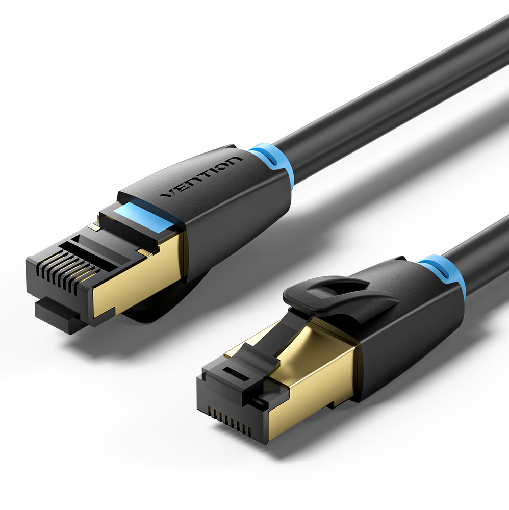 Cablecordon Reseau Rj45 Vention Categorie 8 Sstp Sftp 2M Noir