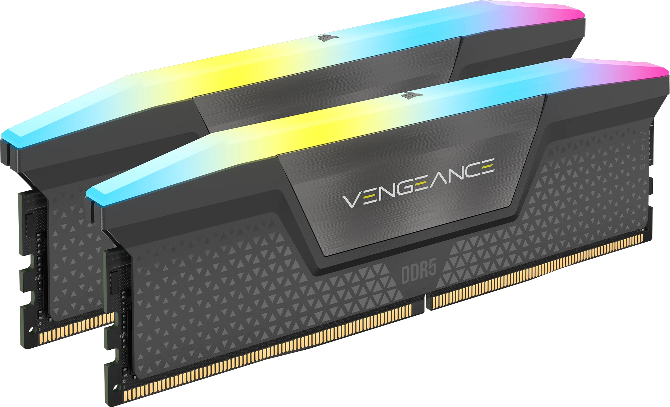 Kit Barrettes Memoire 32Go 2X16Go Dimm Ddr5 Corsair Vengeance Rgb 6000Mhz Noir