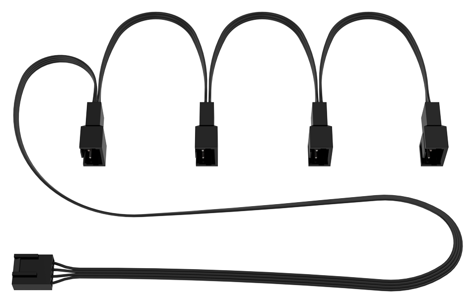 Cable Y Quadrupleur Dalimentation Arctic 4 Pin Pwm 70Cm Alimentation Ventilateur