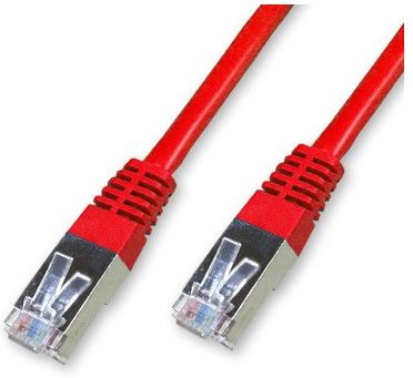 Cablecordon Reseau Rj45 Categorie 6 Ftp Futp Droit 25Cm Rouge