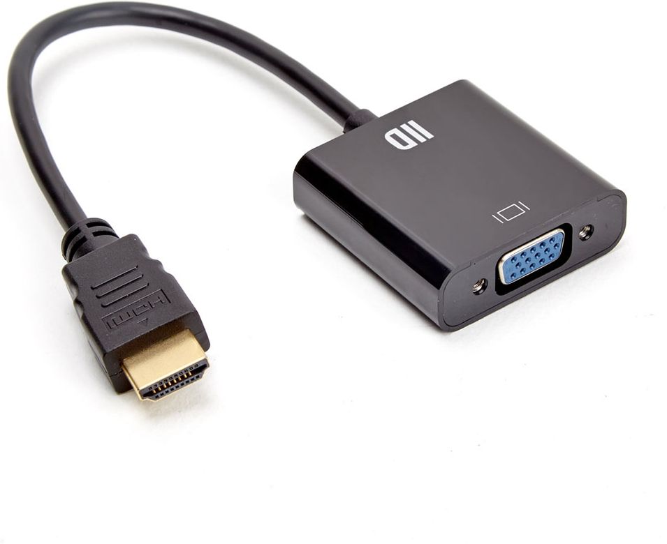 Convertisseur D2 Diffusion Hdmi Male Type A Vers Vga Femelle D Sub De 15 15Cm Noir
