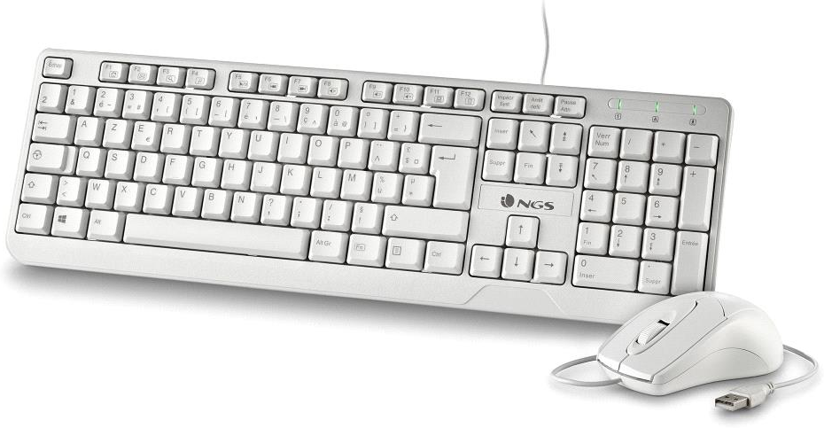 Pack 2En1 Claviersouris Ngs Cocoa Blanc