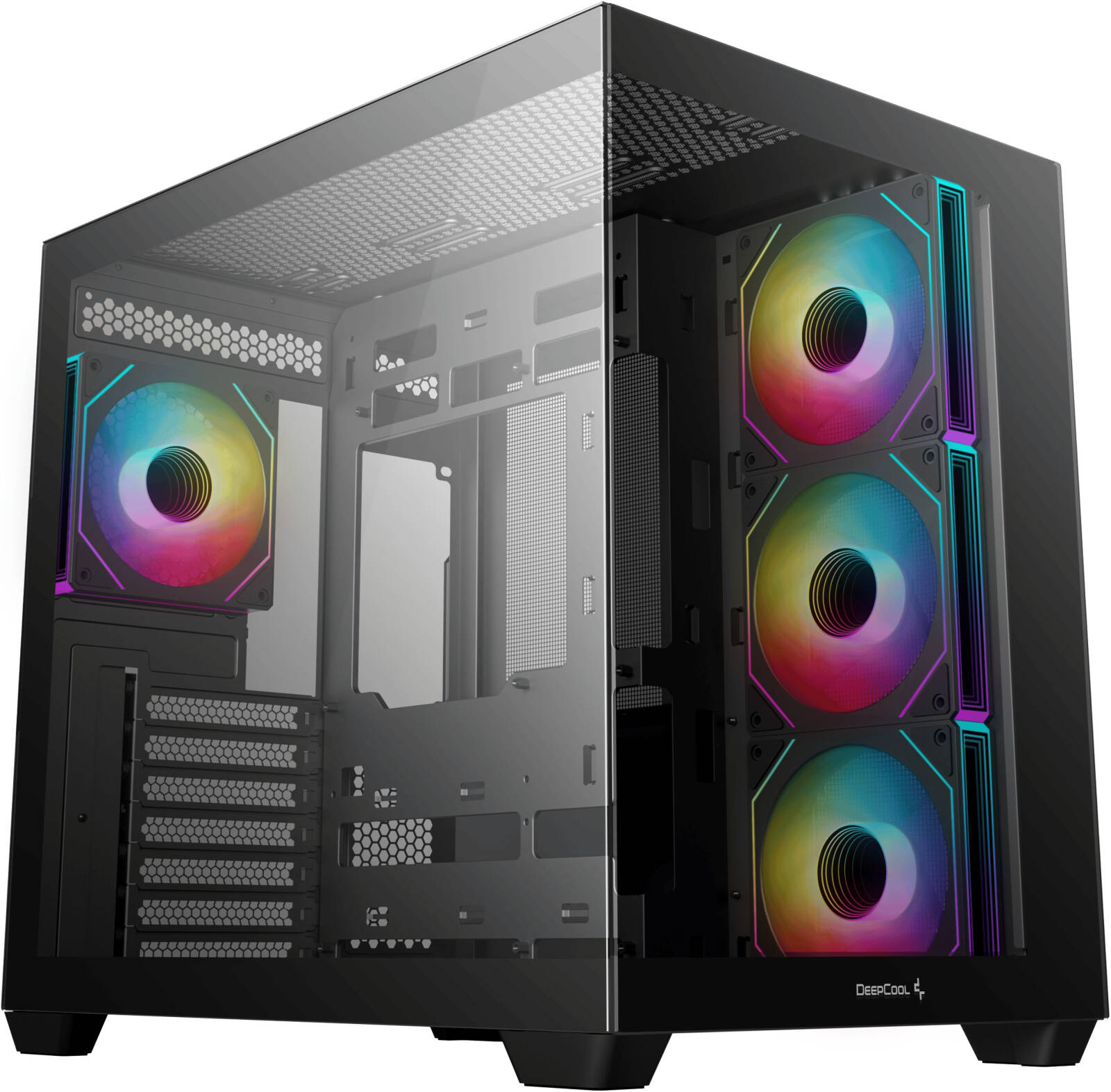 Boitier Moyen Tour Atx Deepcool Cg530 4F Avec Panneaux Vitres Noir