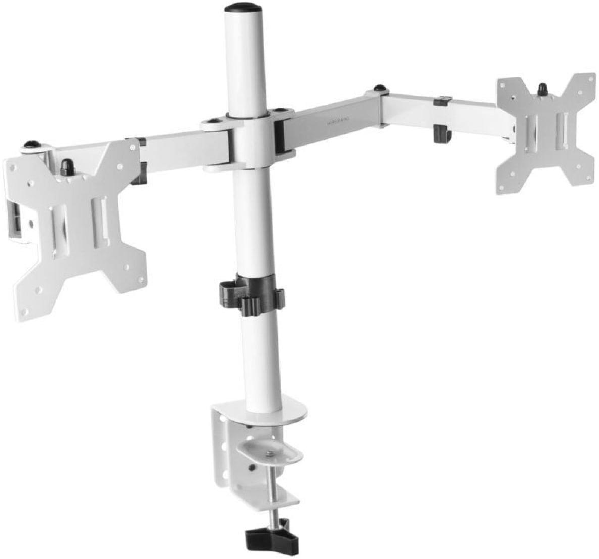 Support Double Ecran A Fixer Mars Gaming Marm2 13 Pouces 27 Pouces 8Kg Max Blanc