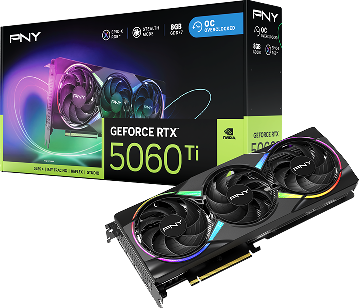 Pny Geforce Rtx 5060 Ti Epic X Triple Fan Oc 8Go