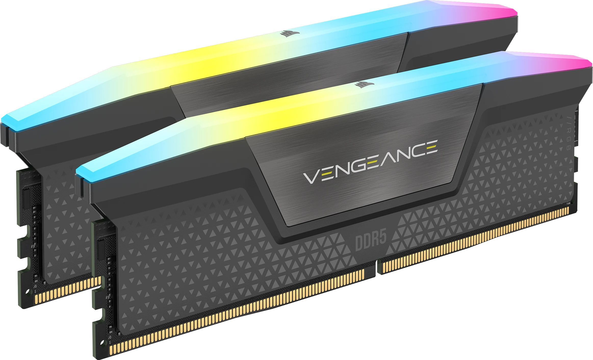 Kit Barrettes Memoire 32Go 2X16Go Dimm Ddr5 Corsair Vengeance Rgb 6400Mhz Cl36 Noir