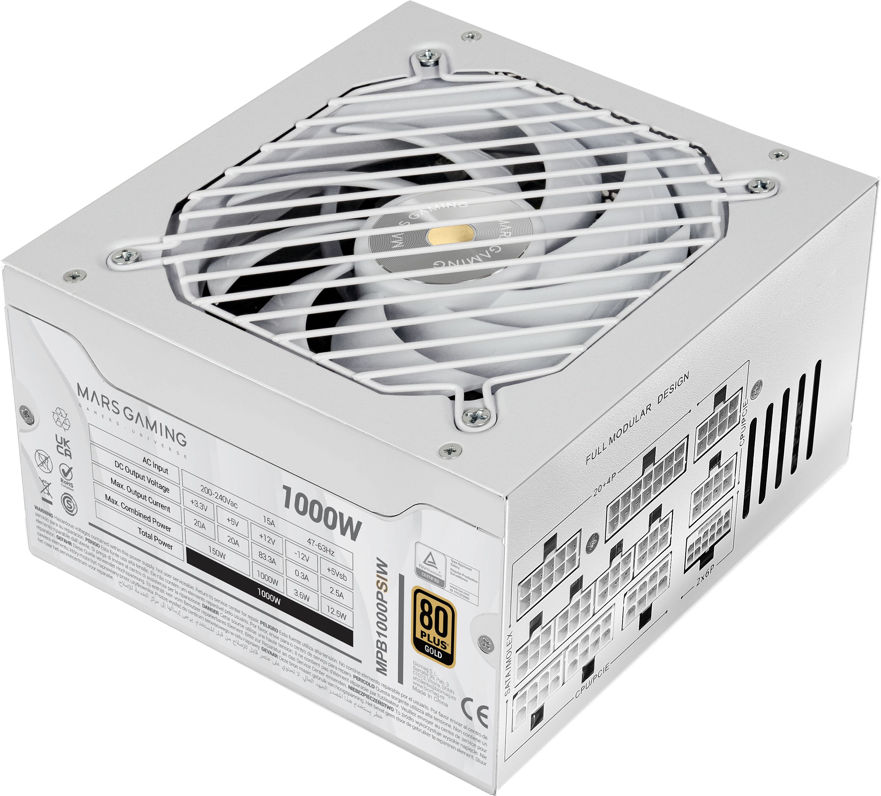 Alimentation Atx Mars Gaming Mpb Pro Si 1000W Blanc
