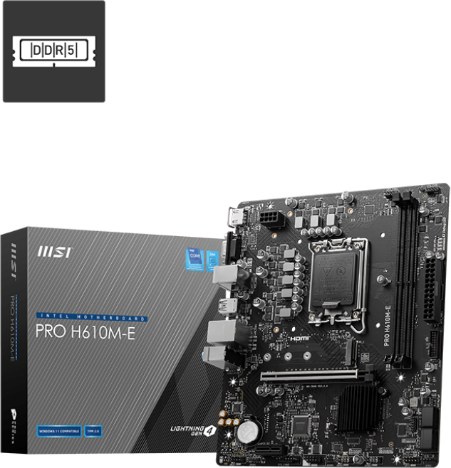 Msi Pro H610M E Ddr5 Intel Lga 1700 Micro Atx
