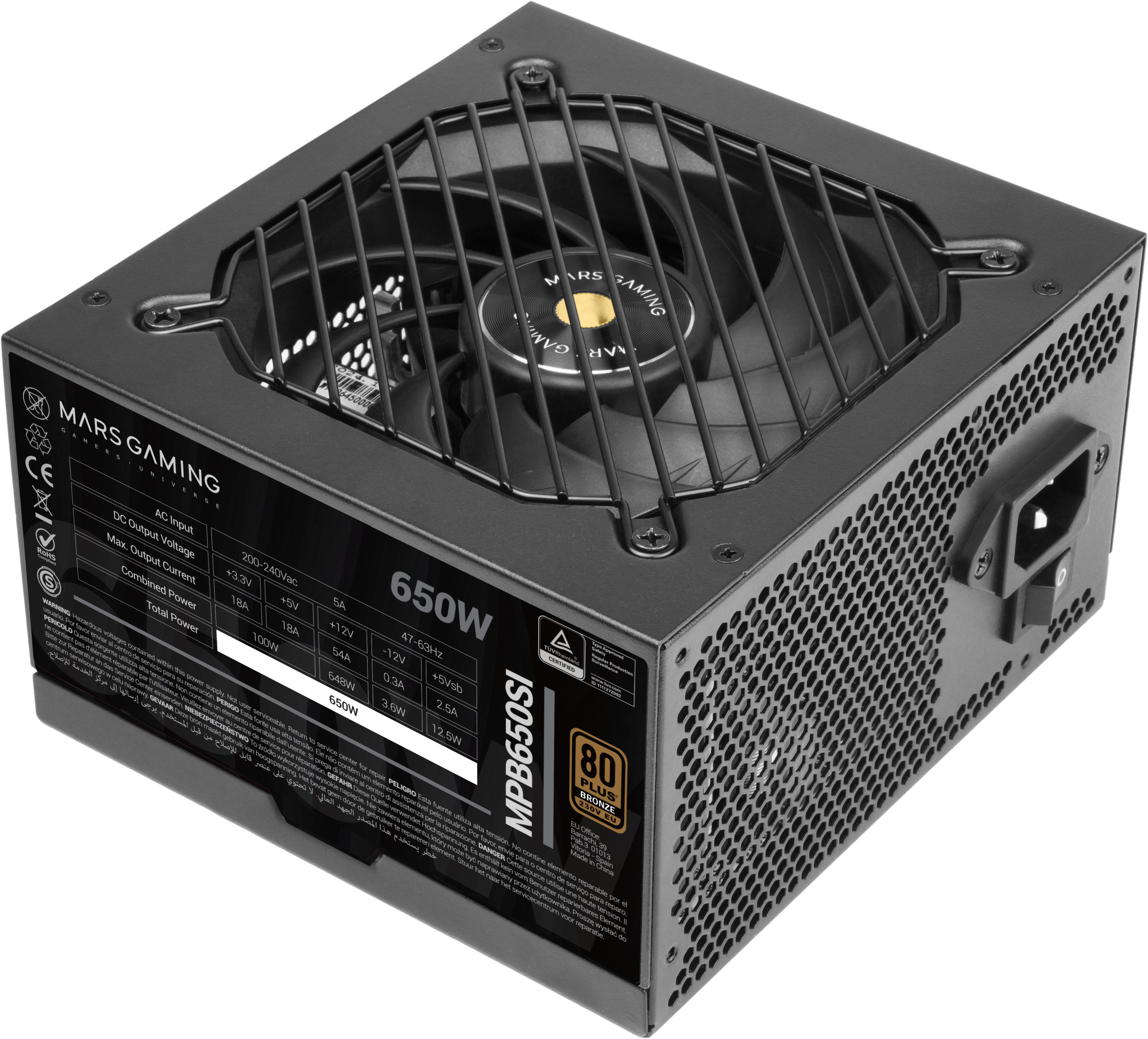 Alimentation Atx Mars Gaming Mpb Si 650W Noir