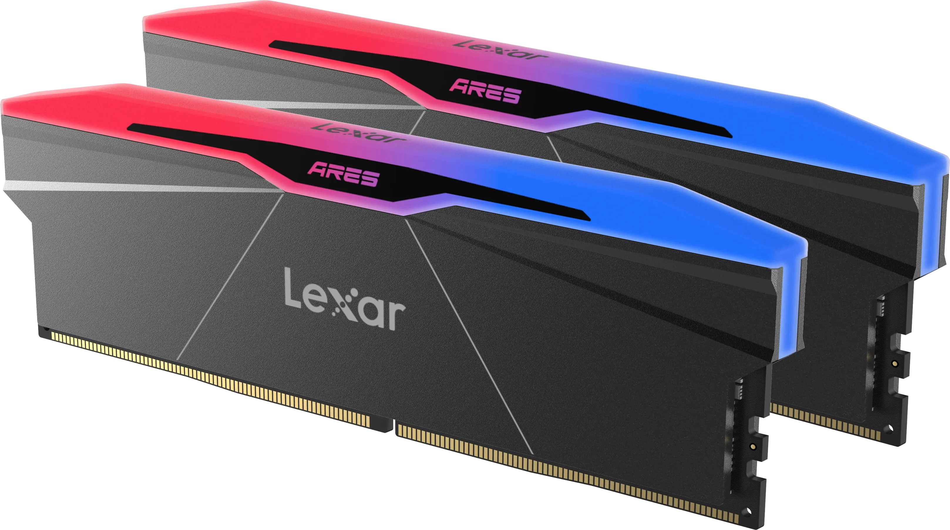 Kit Barrettes Memoire 32Go 2X16Go Dimm Ddr5 Lexar Ares 2Nd Gen Rgb 6000Mhz Cl30 Noir