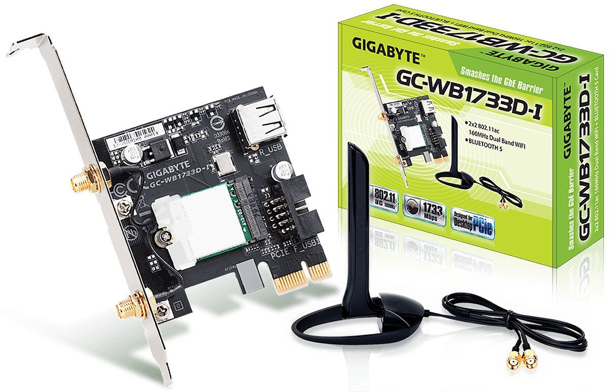 Carte Reseau Pci Express Wifi Et Bluetooth Gigabyte Gc Wb1733D I Ac1733