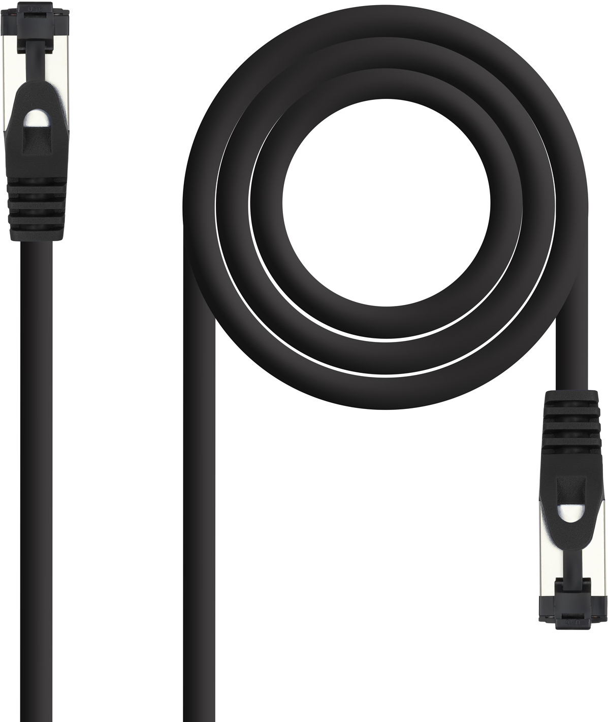 Cablecordon Reseau Rj45 Nanocable Categorie 8 Sstp Sftp 1M Noir