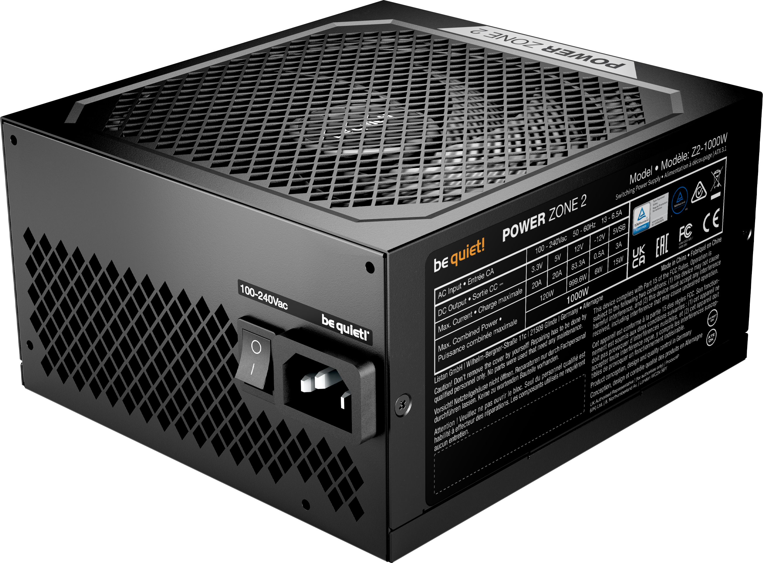 Alimentation Atx Be Quiet Power Zone 2 1000W Noir