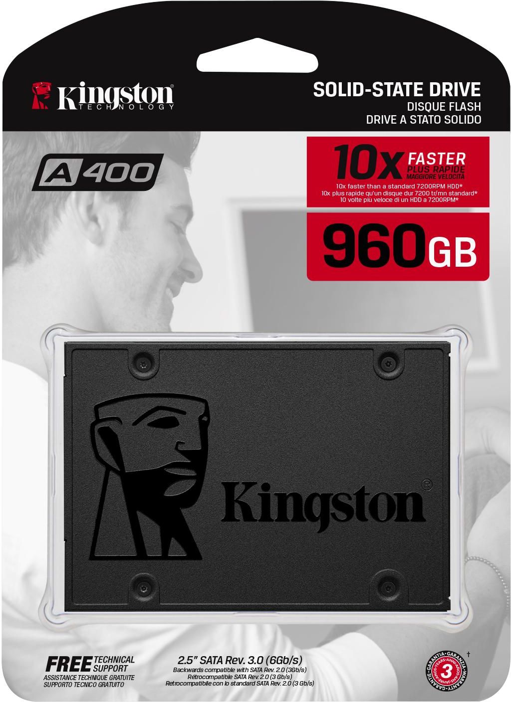 Disque Ssd Kingston A400 960Go S Ata 25 Pouces