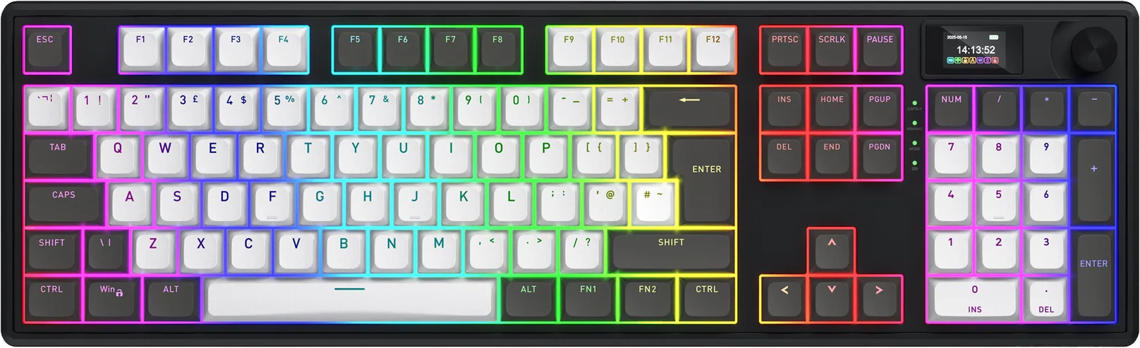 Gamer Sans Fil Mecanique Hator Aurum Linear Hator Skyfall 100 Pro Rgb Noir