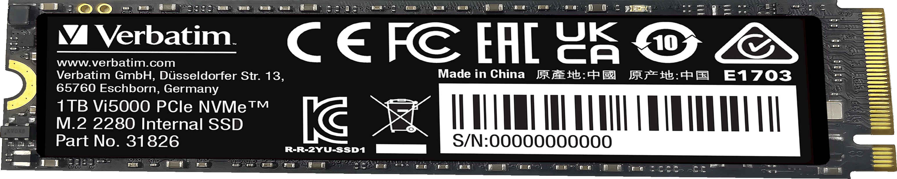 Disque Ssd Verbatim Vi5000 1To Nvme M2 Type 2280