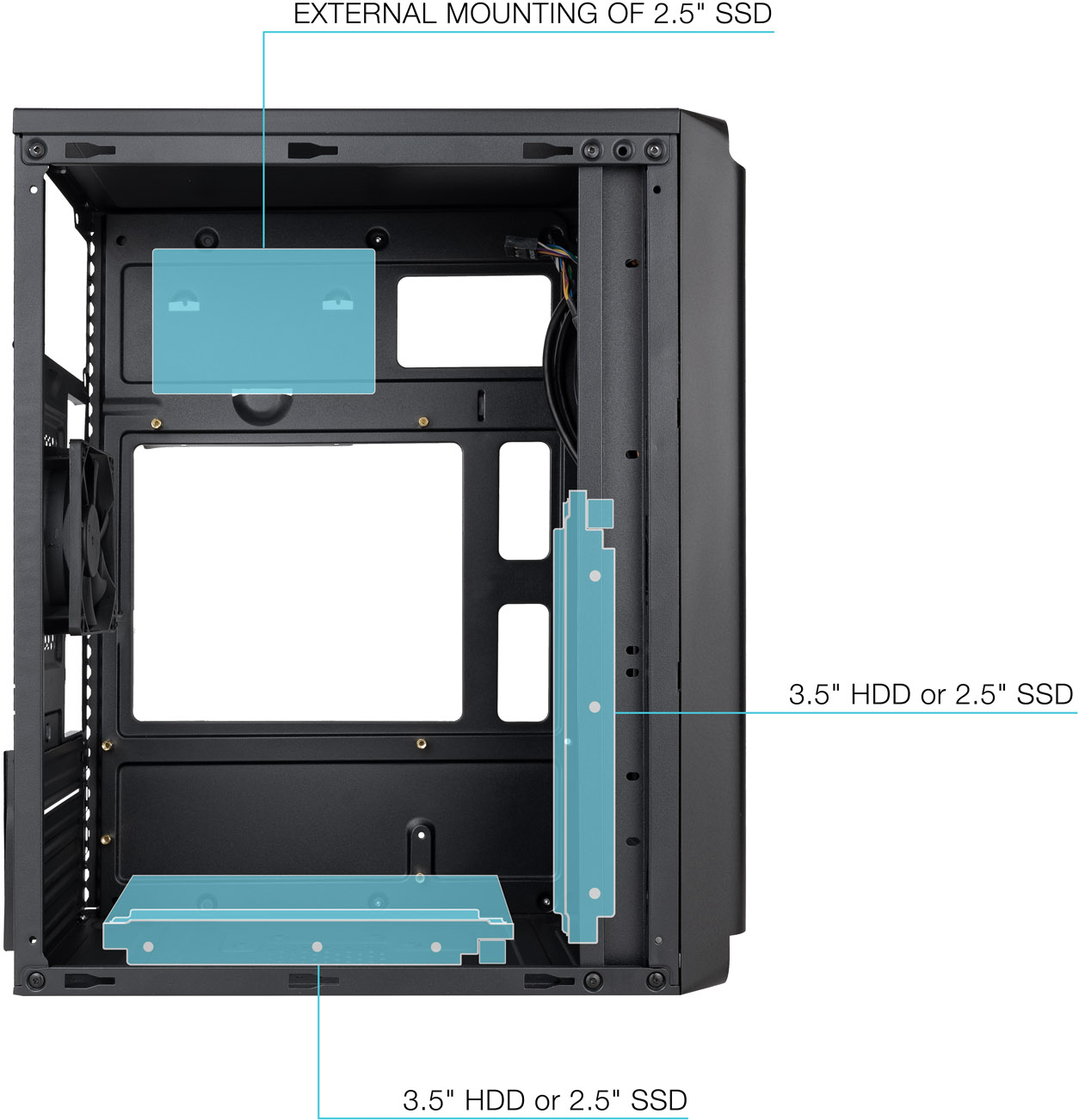 Boitier Mini Tour Micro Atx Tooq Tqc 4702U3C B Noir