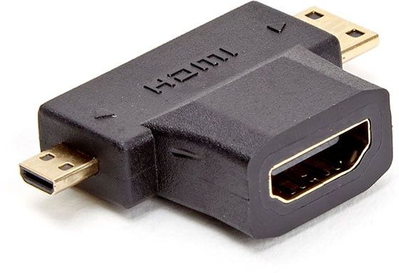 Adaptateur D2 Diffusion Micro Hdmi Male Type D Et Mini Hdmi Male Type C Vers Hdmi Femelle Type A Noir