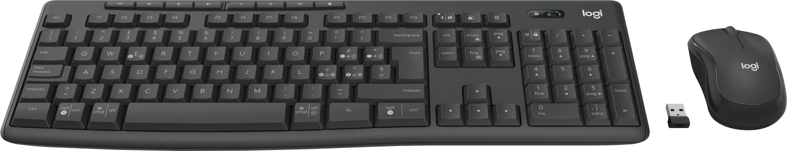 Pack 2En1 Claviersouris Sans Fil Logitech Mk370 Combo Business Noir