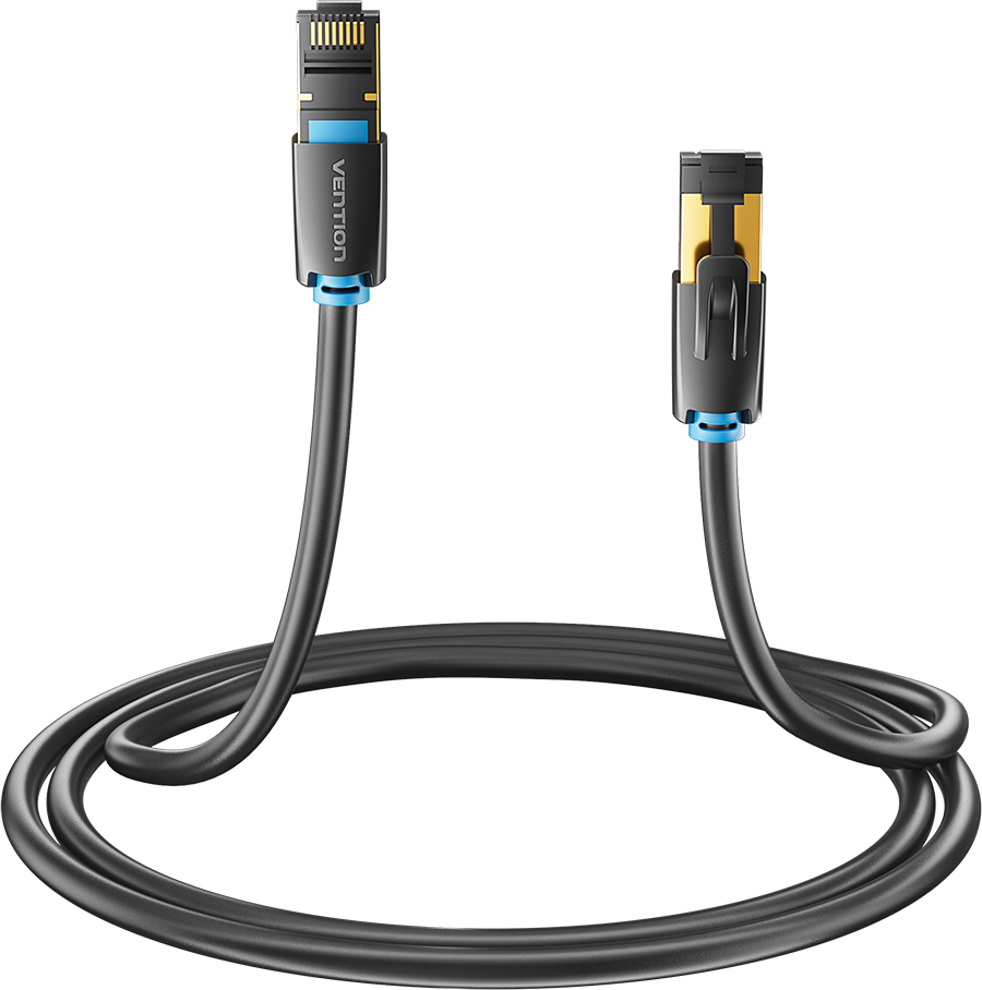 Cablecordon Reseau Rj45 Vention Categorie 8 Sstp Sftp 5M Noir
