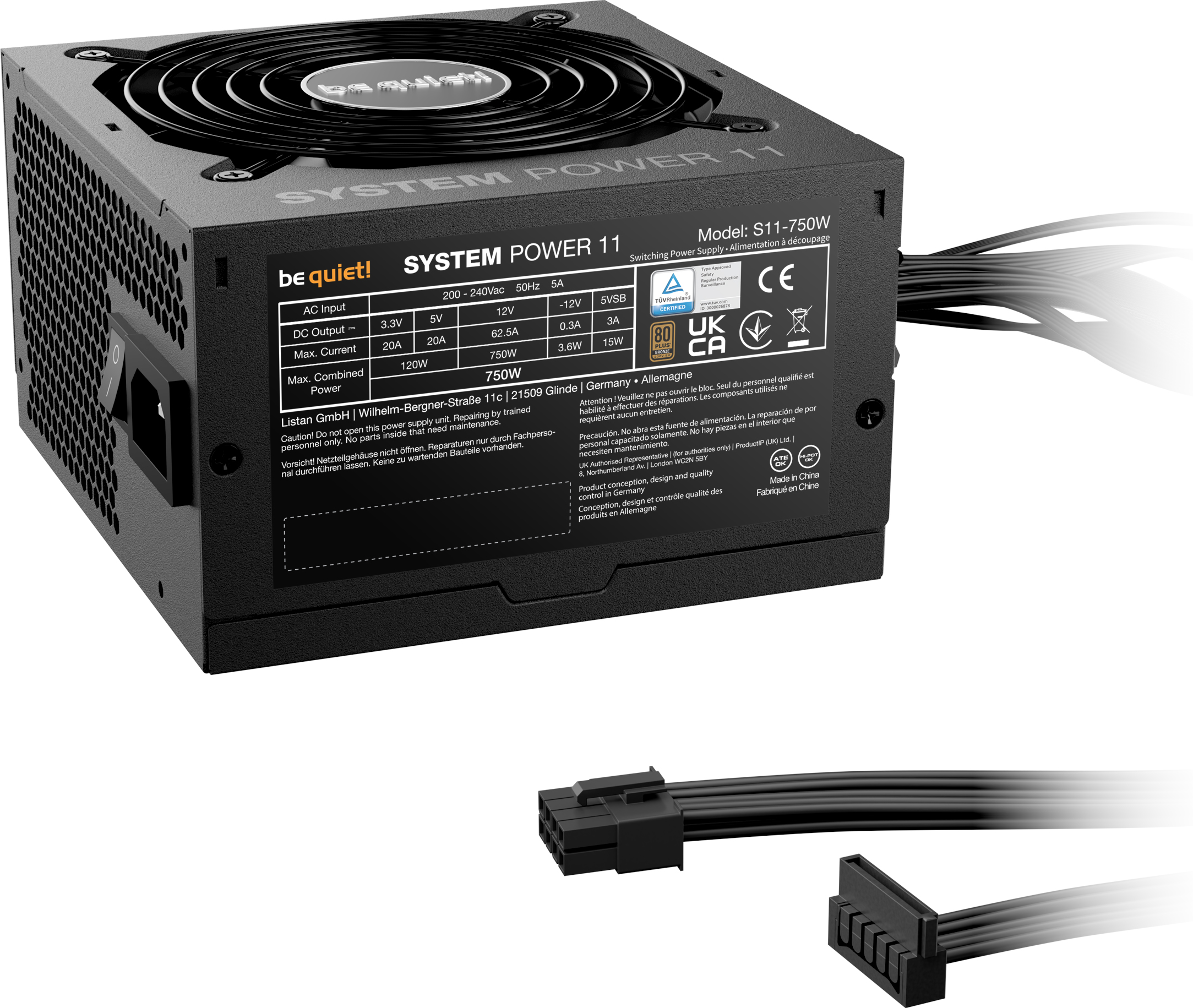 Alimentation Atx Be Quiet System Power 11 750W Noir