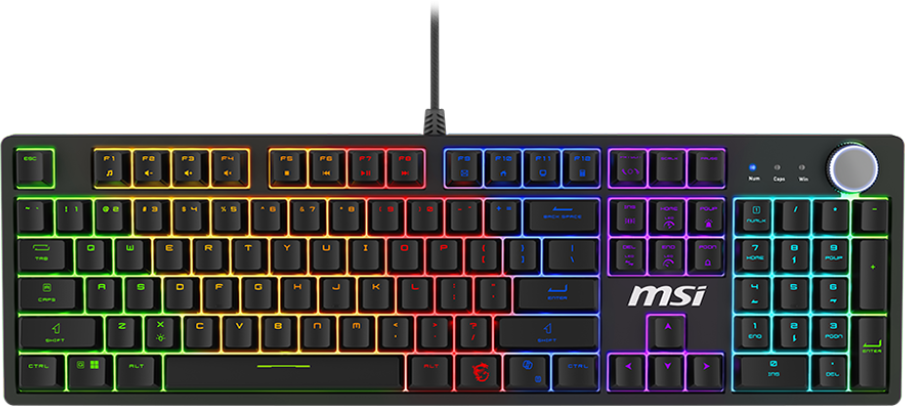 Gamer Mecanique Red Switch Msi Forge Gk320 Rgb Noir
